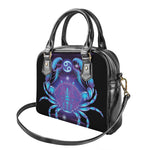 Dark Cancer Zodiac Sign Print Shoulder Handbag