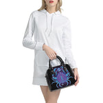 Dark Cancer Zodiac Sign Print Shoulder Handbag