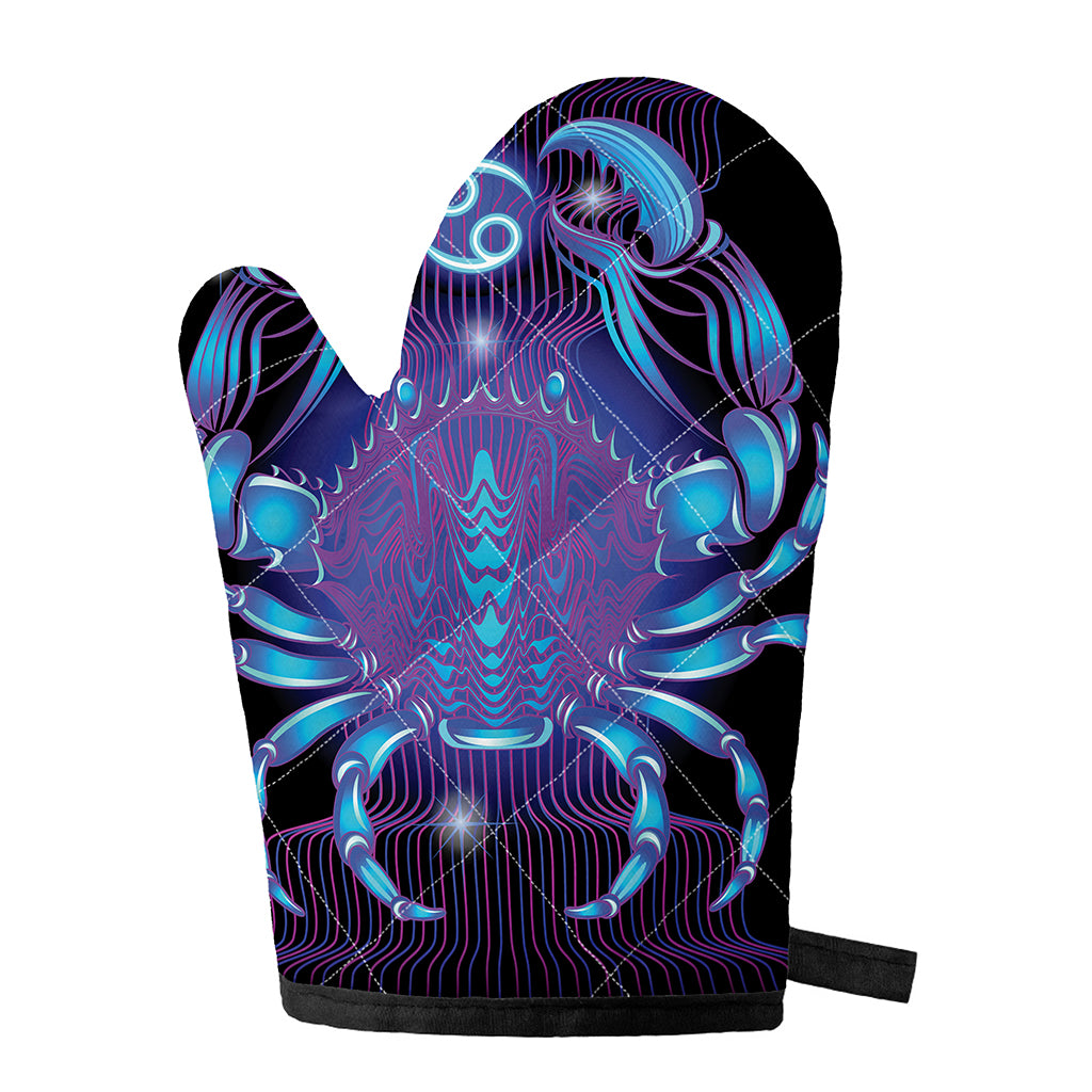 Dark Cancer Zodiac Sign Print Single Oven Mitt
