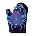 Dark Cancer Zodiac Sign Print Single Oven Mitt