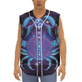 Dark Cancer Zodiac Sign Print Sleeveless Baseball Jersey