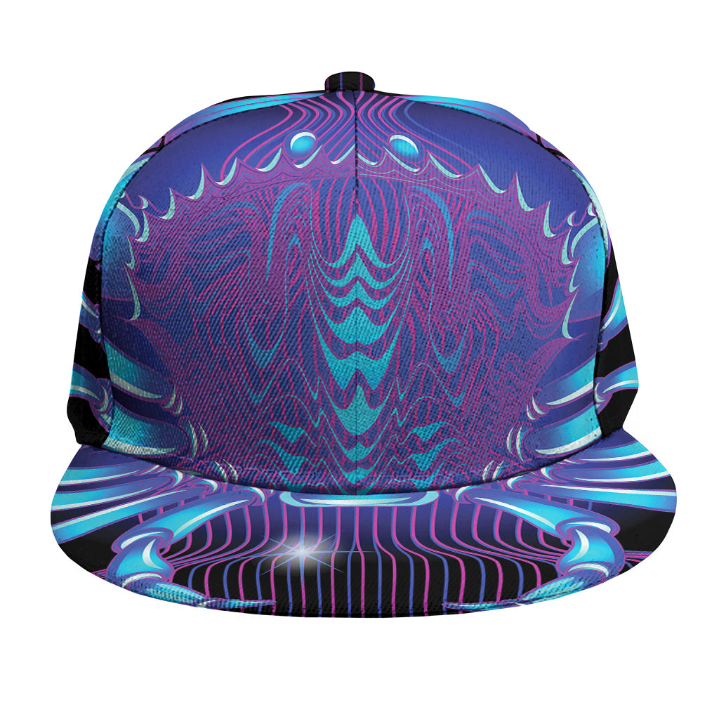 Dark Cancer Zodiac Sign Print Snapback Cap