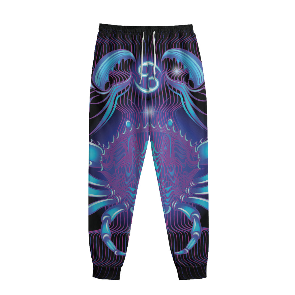 Dark Cancer Zodiac Sign Print Sweatpants