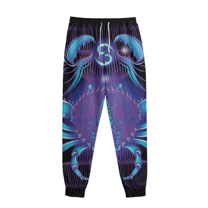 Dark Cancer Zodiac Sign Print Sweatpants
