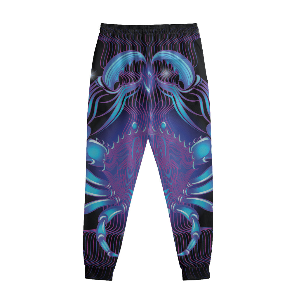 Dark Cancer Zodiac Sign Print Sweatpants