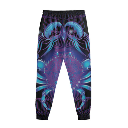 Dark Cancer Zodiac Sign Print Sweatpants