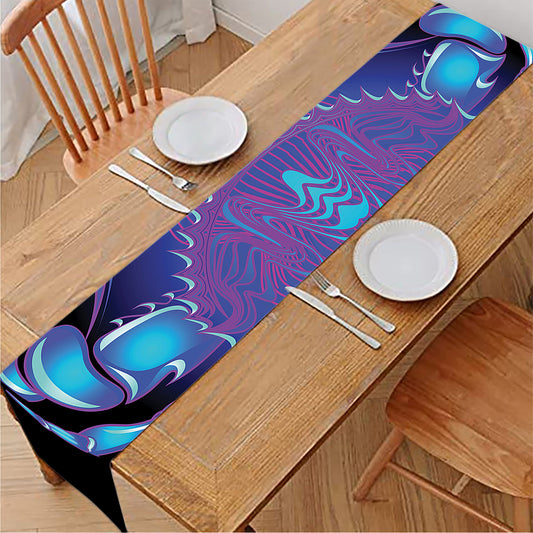 Dark Cancer Zodiac Sign Print Table Runner