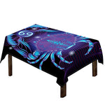 Dark Cancer Zodiac Sign Print Tablecloth