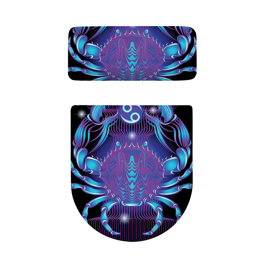 Dark Cancer Zodiac Sign Print Toilet Lid And Tank Cover Set