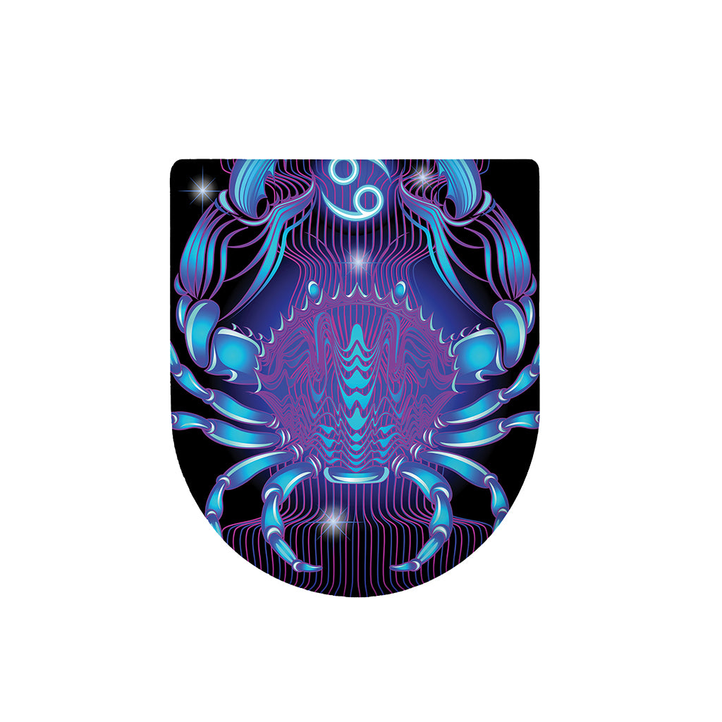 Dark Cancer Zodiac Sign Print Toilet Lid Cover