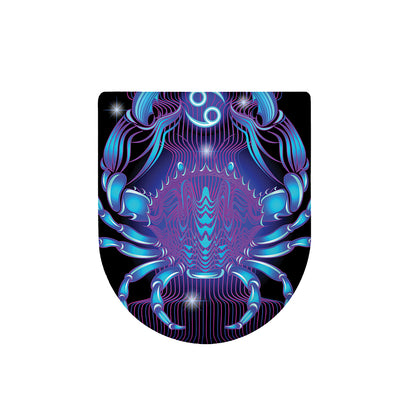 Dark Cancer Zodiac Sign Print Toilet Lid Cover
