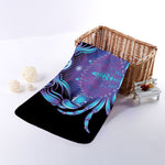 Dark Cancer Zodiac Sign Print Towel