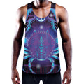 Dark Cancer Zodiac Sign Print Men's Workout Tank Top