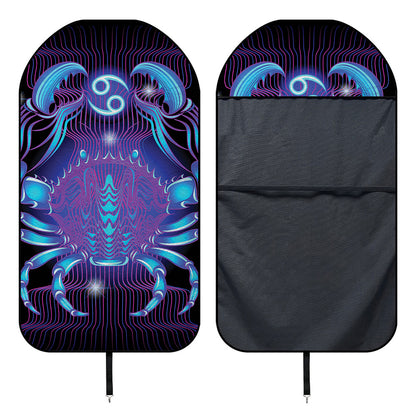 Dark Cancer Zodiac Sign Print Waterproof Car Seat Cover