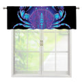 Dark Cancer Zodiac Sign Print Window Valance
