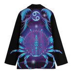 Dark Cancer Zodiac Sign Print Women's Blazer