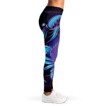 Dark Cancer Zodiac Sign Print Women's Leggings