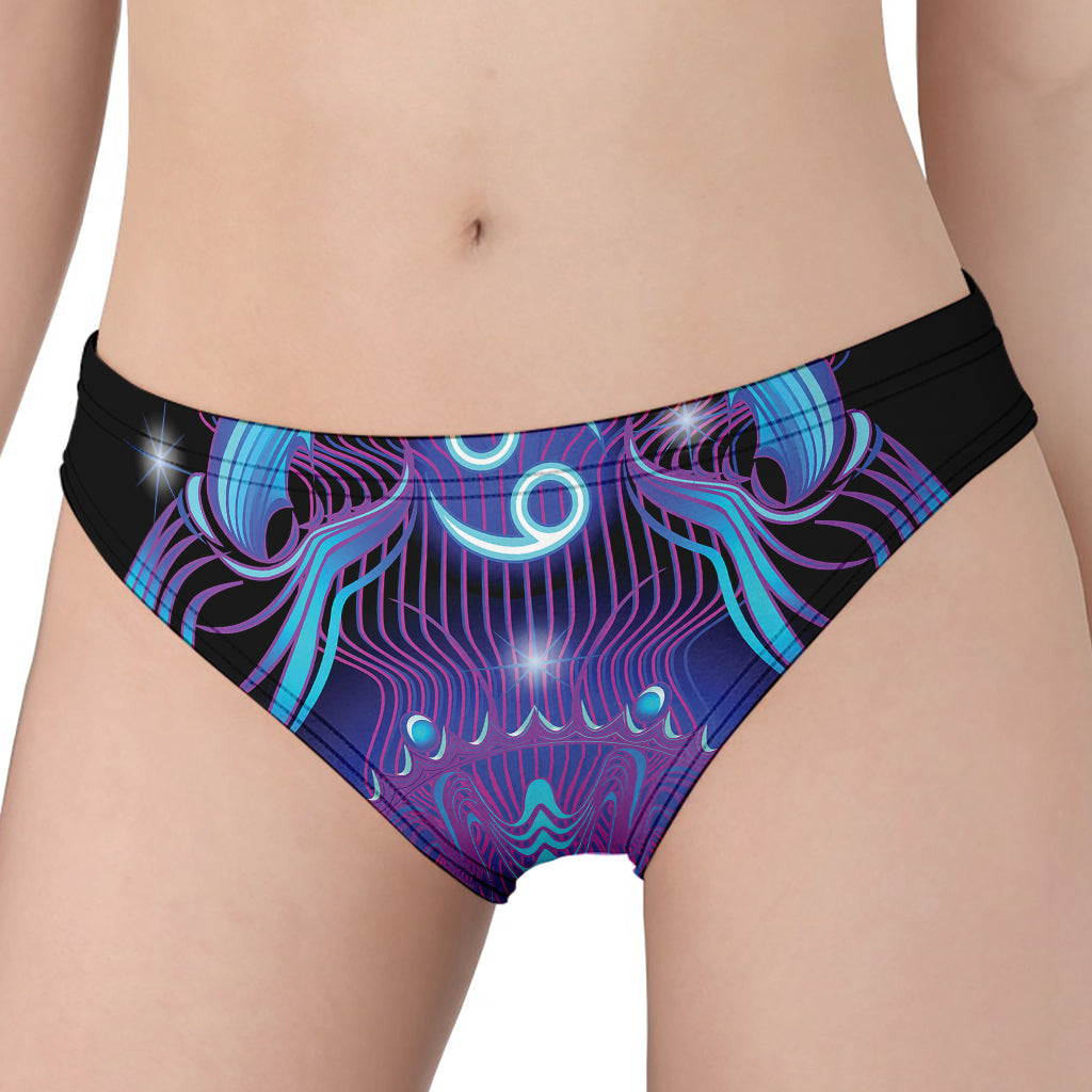 Dark Cancer Zodiac Sign Print Women's Panties