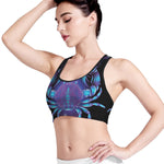 Dark Cancer Zodiac Sign Print Women's Sports Bra