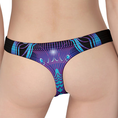 Dark Cancer Zodiac Sign Print Women's Thong