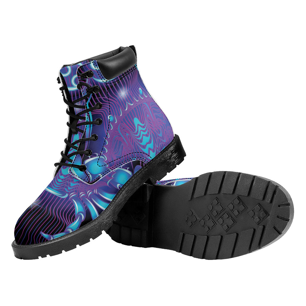 Dark Cancer Zodiac Sign Print Work Boots