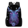 Dark Capricorn Zodiac Sign Print 17 Inch Backpack