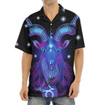 Dark Capricorn Zodiac Sign Print Aloha Shirt