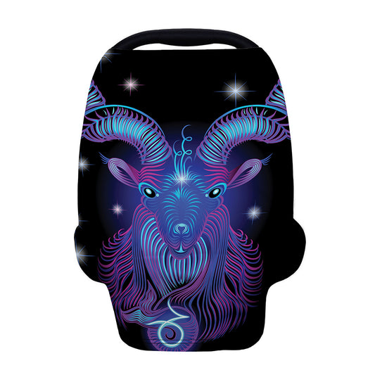 Dark Capricorn Zodiac Sign Print Baby Seat Cover