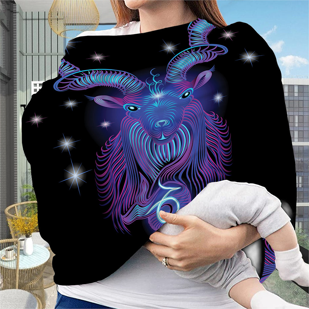 Dark Capricorn Zodiac Sign Print Baby Seat Cover
