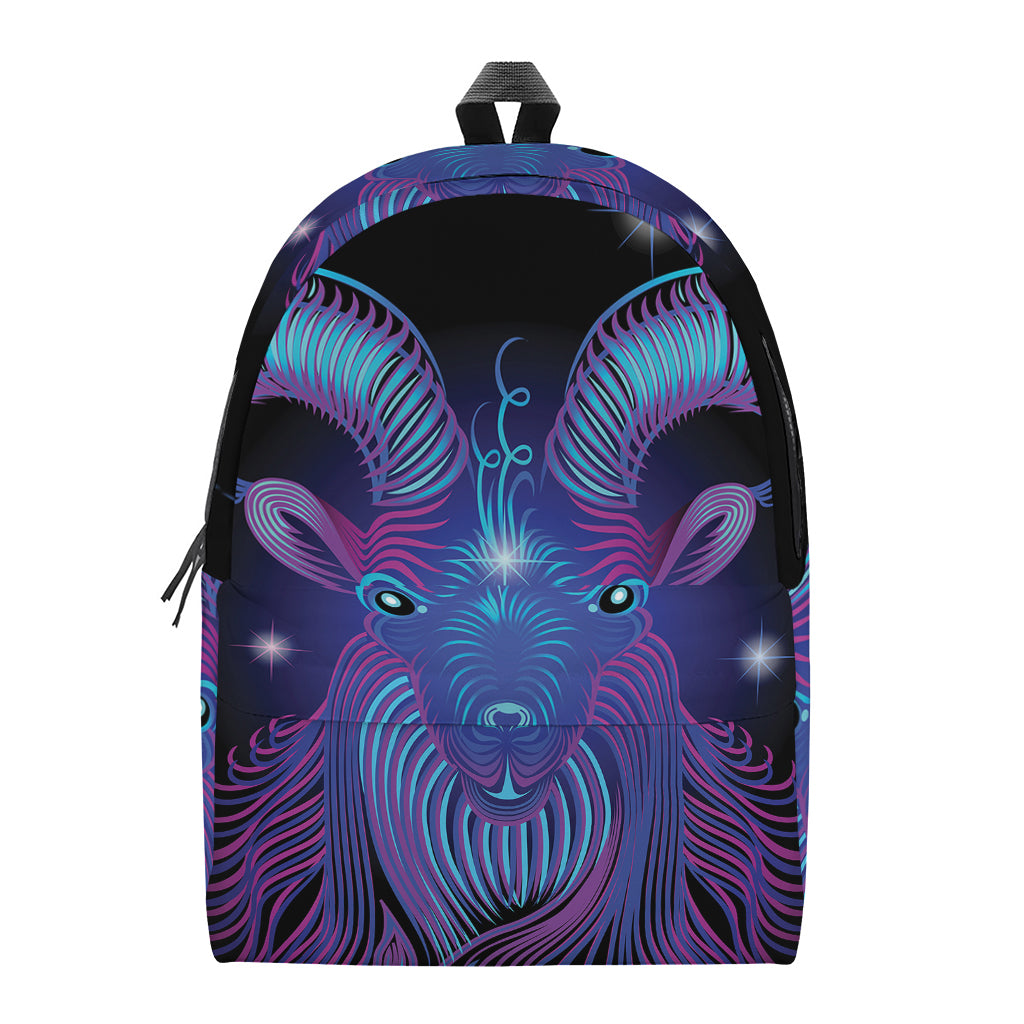 Dark Capricorn Zodiac Sign Print Backpack