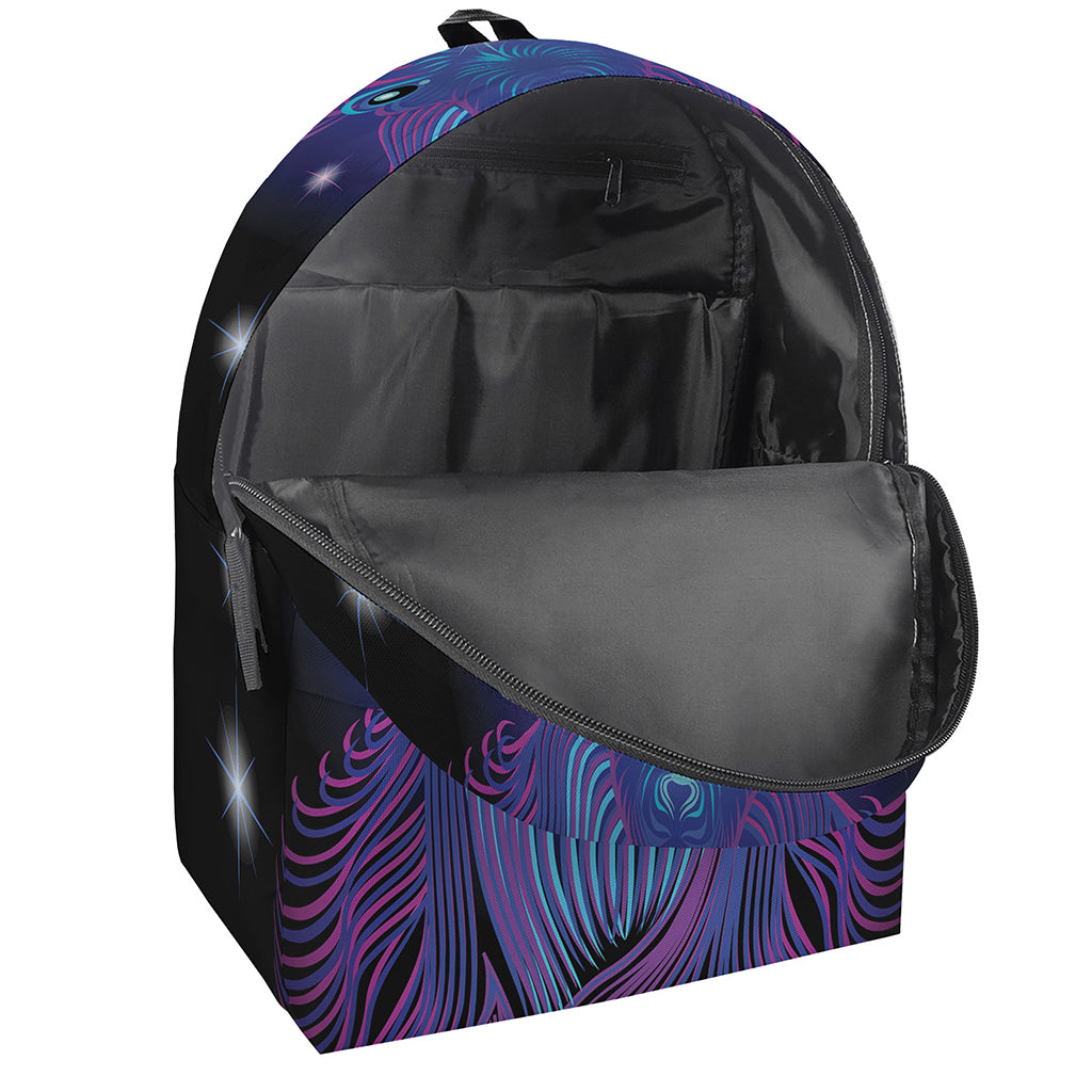 Dark Capricorn Zodiac Sign Print Backpack