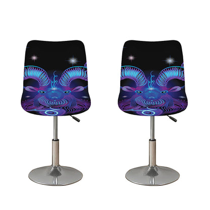Dark Capricorn Zodiac Sign Print Bar Stool Covers