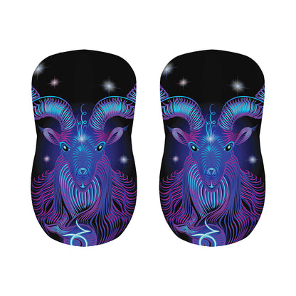 Dark Capricorn Zodiac Sign Print Bar Stool Covers