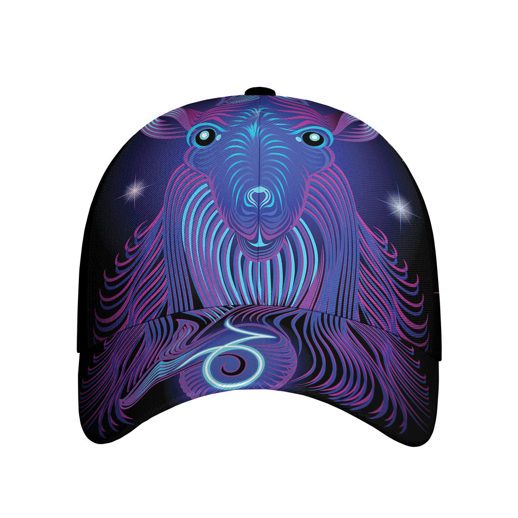 Dark Capricorn Zodiac Sign Print Baseball Cap