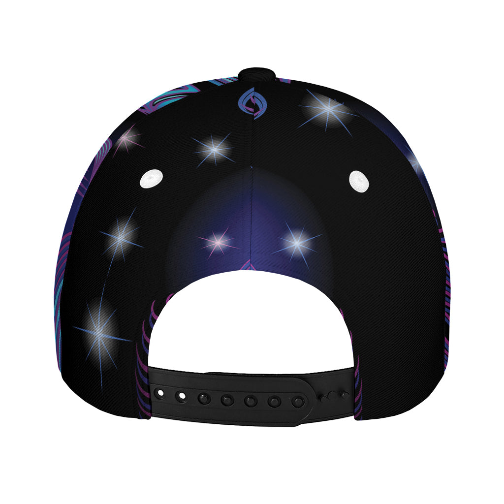 Dark Capricorn Zodiac Sign Print Baseball Cap