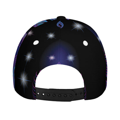 Dark Capricorn Zodiac Sign Print Baseball Cap