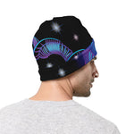 Dark Capricorn Zodiac Sign Print Beanie