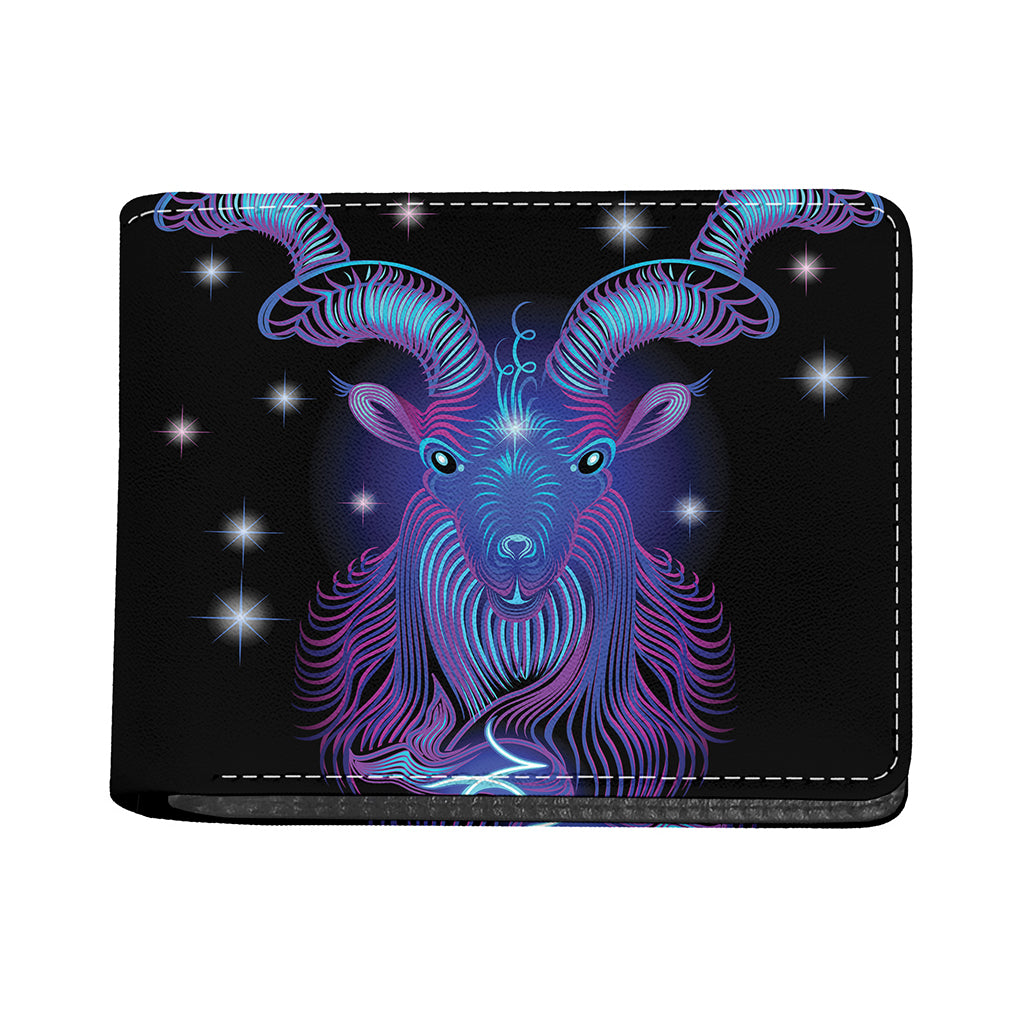 Dark Capricorn Zodiac Sign Print Bifold Wallet