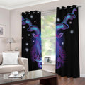 Dark Capricorn Zodiac Sign Print Dimout Grommet Curtains