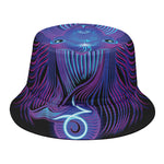 Dark Capricorn Zodiac Sign Print Bucket Hat