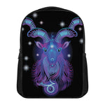 Dark Capricorn Zodiac Sign Print Casual Backpack