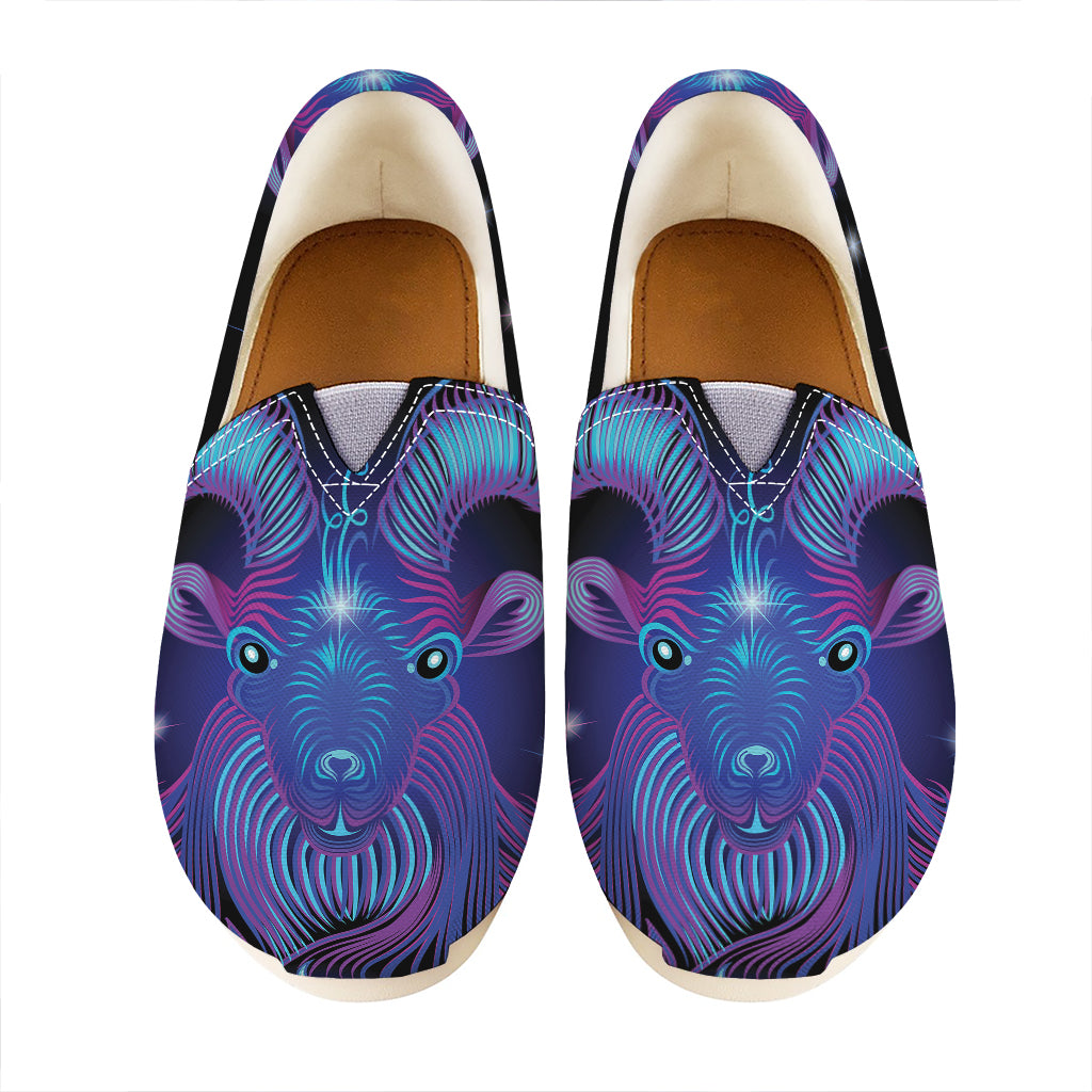 Dark Capricorn Zodiac Sign Print Casual Shoes