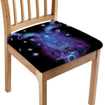 Dark Capricorn Zodiac Sign Print Chair Cushion Cover
