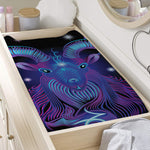 Dark Capricorn Zodiac Sign Print Changing Pad Cover