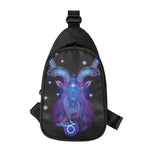 Dark Capricorn Zodiac Sign Print Chest Bag