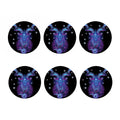Dark Capricorn Zodiac Sign Print Coaster Set