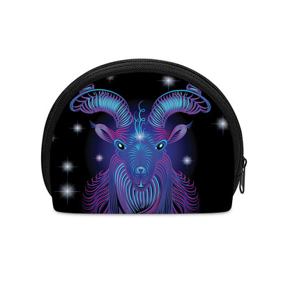 Dark Capricorn Zodiac Sign Print Coin Purse