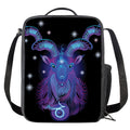 Dark Capricorn Zodiac Sign Print Crossbody Lunch Bag