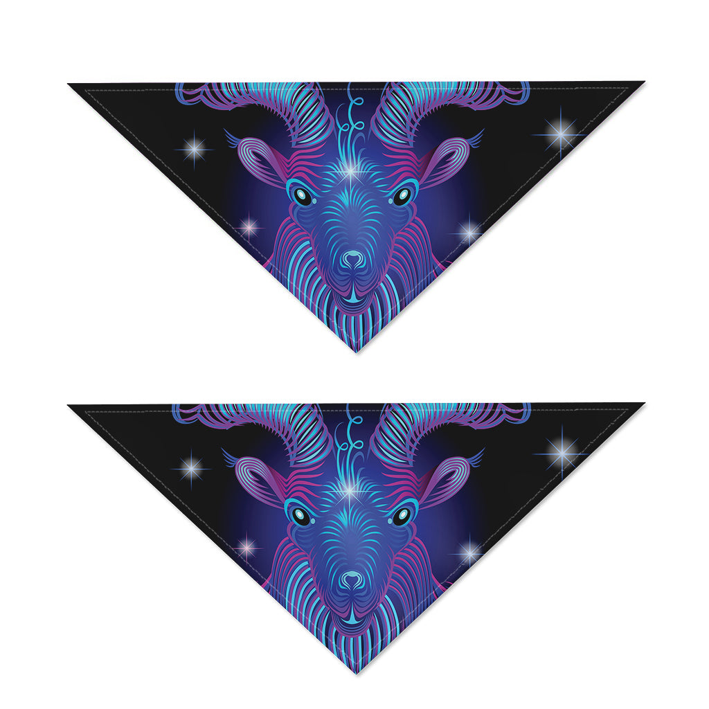 Dark Capricorn Zodiac Sign Print Dog Bandana