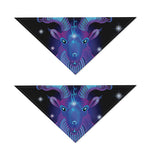 Dark Capricorn Zodiac Sign Print Dog Bandana